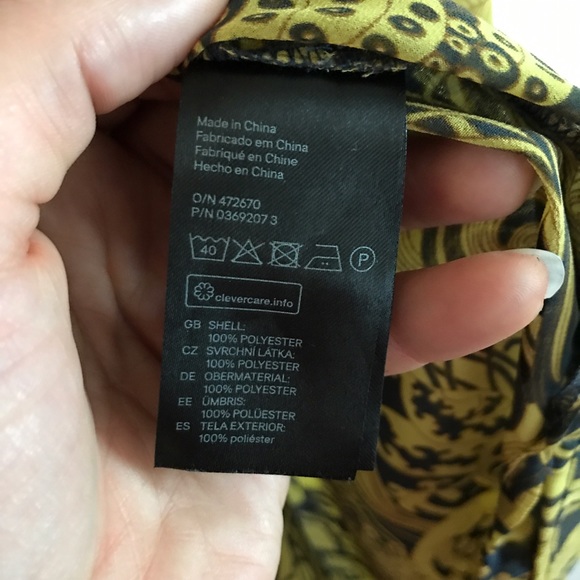 Yellow & blue H&M semi-sheer tunic - Picture 5 of 5